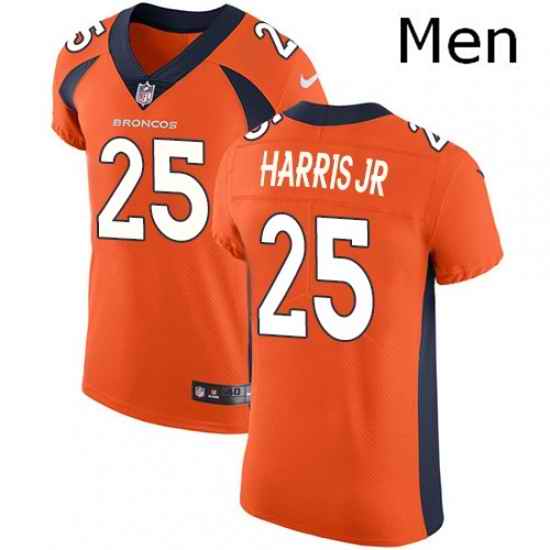 Men Nike Denver Broncos 25 Chris Harris Jr Orange Team Color Vapor Untouchable Elite Player NFL Jersey